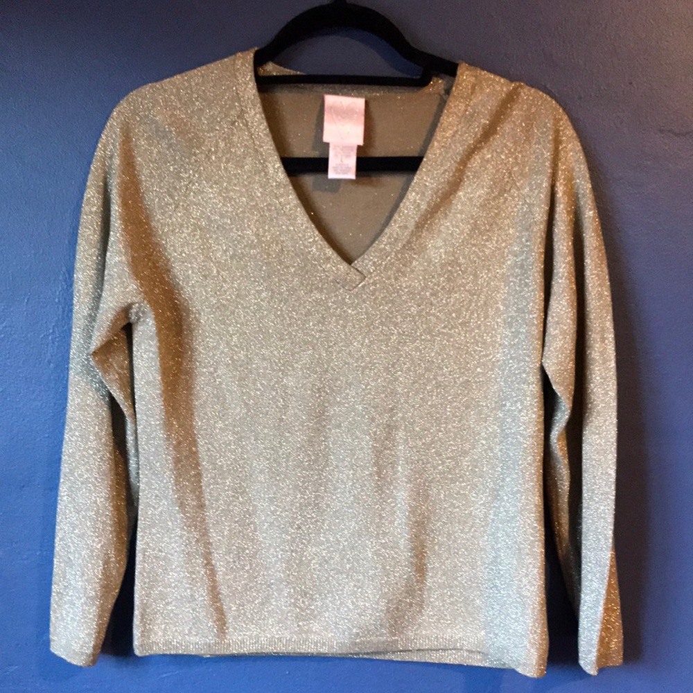 Glittery glimmer gold sweater